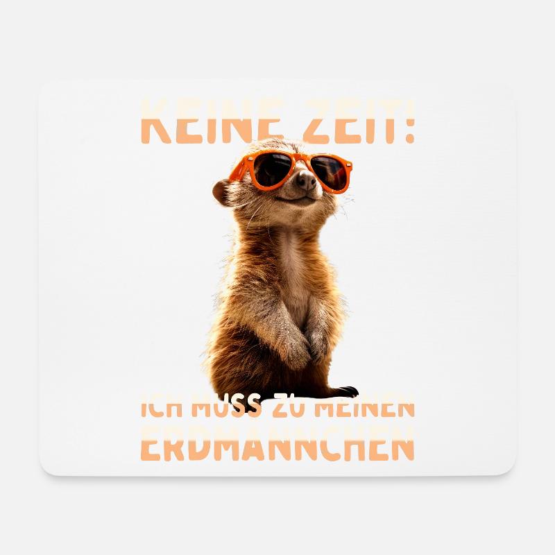 Erdmännchen Meerkat Ich Muss Zu Meinen Erdmännchen - Mousepad (Querformat) - Weiß