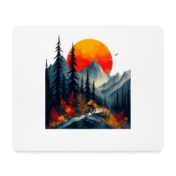 Mountain biking - Mouse Pad (horizontal) - white - Front