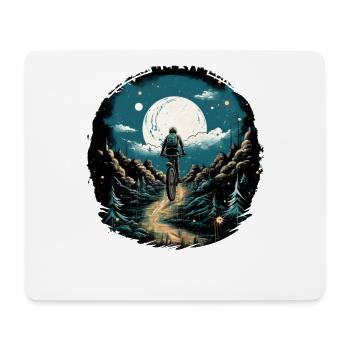Mountain Biking Illustration - Mouse Pad (horizontal) - white - Front