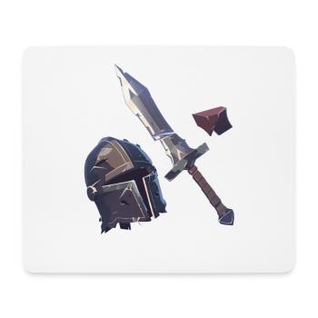 RPG Items Sword Helmet RPG Shirt - Mouse Pad (horizontal) - white - Front