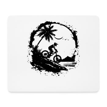 Mountainbiking Skizze - Mousepad (Querformat) - Weiß - Vorne