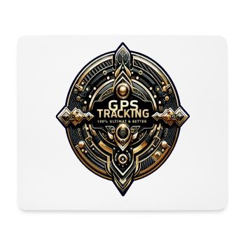 GPS Tracking Sticker - Mouse Pad (horizontal) - white - Front