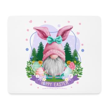 Hoppy Gnome Easter - Easter Gift Idea - Mousepad (Querformat) - Weiß - Vorne