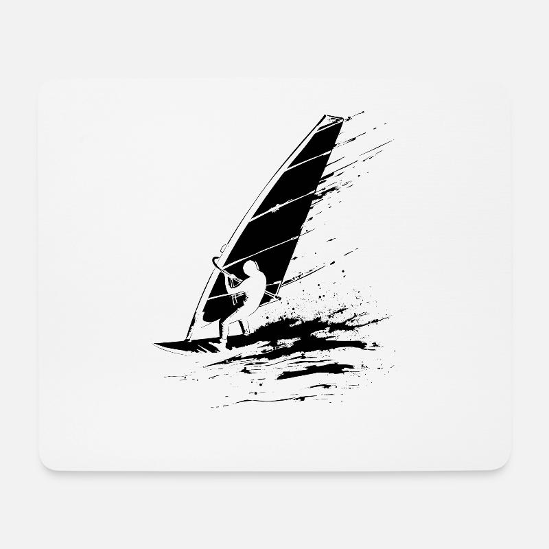 Windsurfer - Mousepad (Querformat) - Weiß
