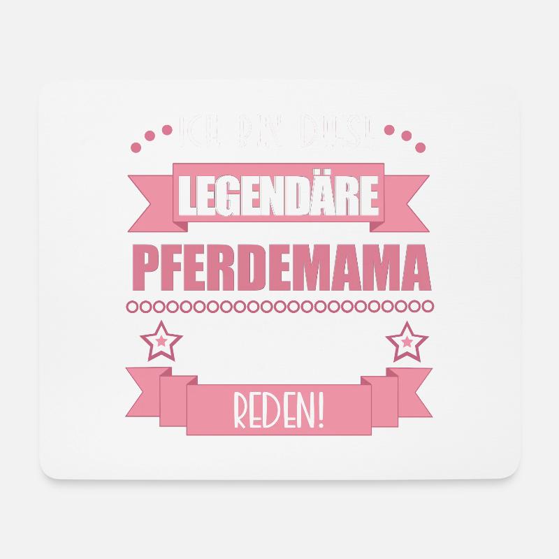Pferdemama Geschenk Pferde Reiterin Pferdemädchen - Mousepad (Querformat) - Weiß