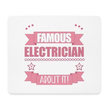 Électricien Profession Femme Cadeau - Tapis de souris (format paysage) - blanc - Devant