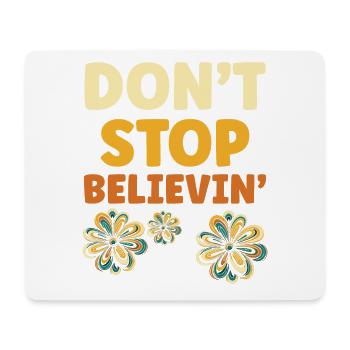 Blütenmuster mit Positiv-Slogan - Mousepad (Querformat) - Weiß - Vorne