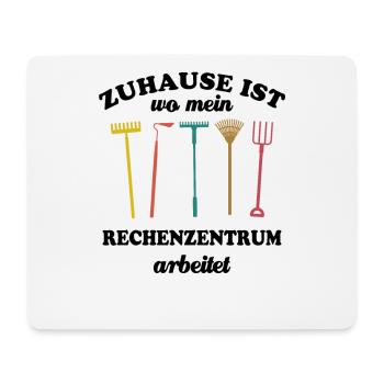 Zuhause ist wo mein Rechenzentrum arbeitet, Garten - Mousepad (Querformat) - Weiß - Vorne