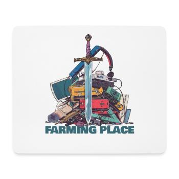 Farming Place Legendary Loot Level Gamer Shirt - Mouse Pad (horizontal) - white - Front