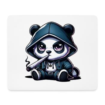 Panda Hoodie Neon Smoke - Mousepad (Querformat) - Weiß - Vorne