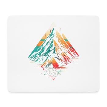Mountainbiking Steamwave - Mousepad (Querformat) - Weiß - Vorne