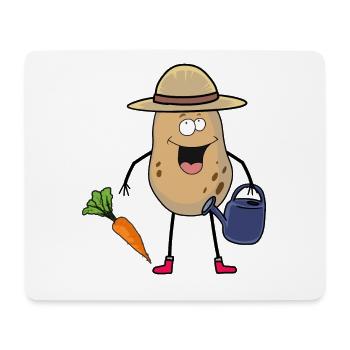 Kartoffel Gärtner Gießkanne Hobbygärtner Rübe - Mousepad (Querformat) - Weiß - Vorne
