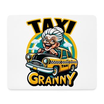 Taxi Granny" – Service de taxi grand-mère grand-enfant - Tapis de souris (format paysage) - blanc - Devant
