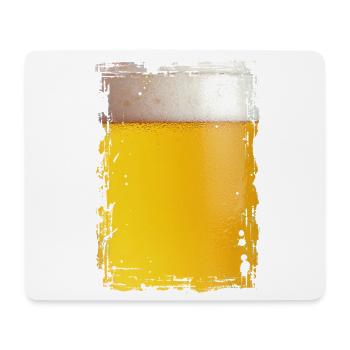 Bier - Mousepad (Querformat) - Weiß - Vorne