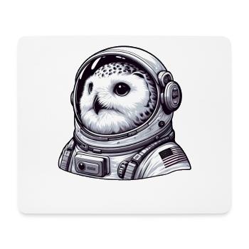 Snowy Owl Astronaut Space Adventure - Mouse Pad (horizontal) - white - Front