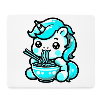 Japanese Kawaii Unicorn Ramen Asian Cuisine - Mouse Pad (horizontal) - white - Front