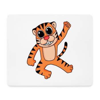 Tigre - Tapis de souris (format paysage) - blanc - Devant