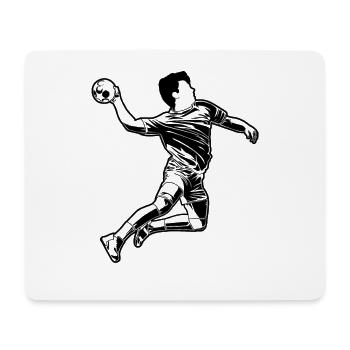Handballer Grafik - Mousepad (Querformat) - Weiß - Vorne