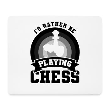 Chess Player Joke - Mouse Pad (horizontal) - white - Front