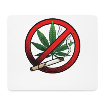 Cannabis Marijuana Prohibition Sign - Mouse Pad (horizontal) - white - Front