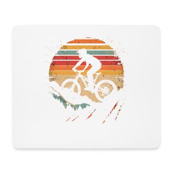 Cycliste Look Vintage - Tapis de souris (format paysage) - blanc - Devant