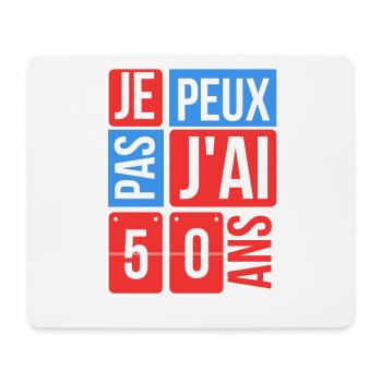 je peux pas j'ai 50 ans - Tapis de souris (format paysage) - blanc - Devant