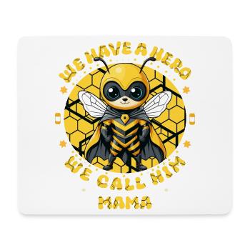 Bienen haben auch Helden - Mousepad (Querformat) - Weiß - Vorne