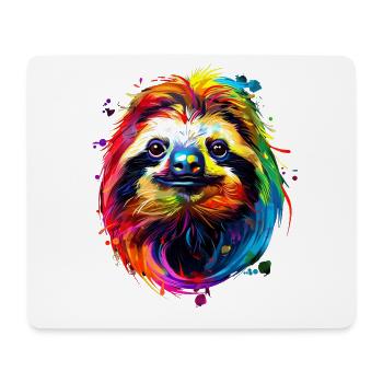 Sloth Colorful Colors Pop Art Lazy Sloths - Mouse Pad (horizontal) - white - Front
