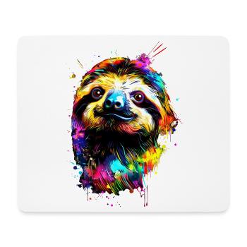 Sloth Colorful Colors Pop Art Lazy Sloths - Mouse Pad (horizontal) - white - Front