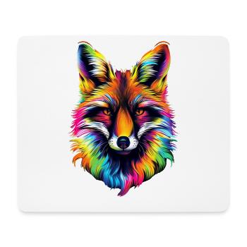 Fuchs Pop Art Bunt Fuchsliebhaber Rotfuchs Füchse - Mousepad (Querformat) - Weiß - Vorne