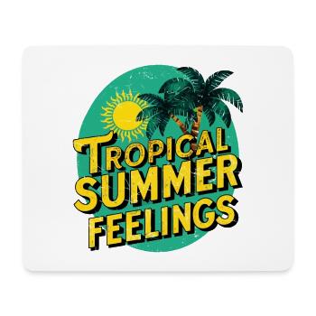 Summer Tropical Summer Feelings Sun Palm Trees Holidays - Mouse Pad (horizontal) - white - Front