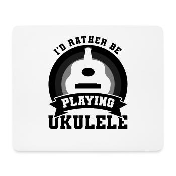 Ukulele Player Wit - Mouse Pad (horizontal) - white - Front