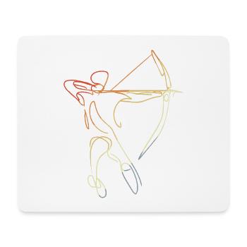 Vintage Bogenschütze - Mousepad (Querformat) - Weiß - Vorne