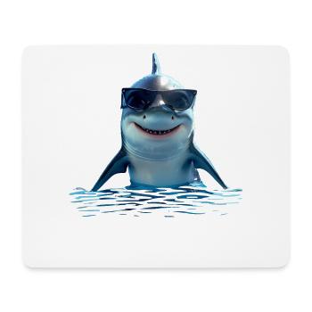 Requin Requin Requin Tigre Requin Requin Gris Grand Requin Blanc - Tapis de souris (format paysage) - blanc - Devant