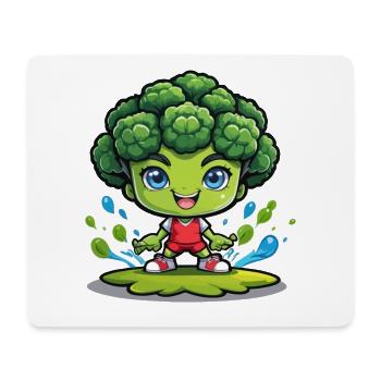 Spritziger Brokkoli Läufer - Mousepad (Querformat) - Weiß - Vorne