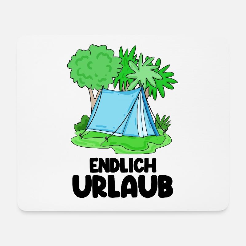 Zelt Urlaub Urlauber Zelten - Mousepad (Querformat) - Weiß