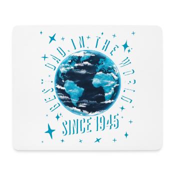 Best dad in the world since 1945 Father's Day - Mouse Pad (horizontal) - white - Front
