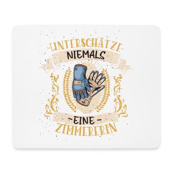 Zimmererin Geschenk Holz Lustig Handwerk - Mousepad (Querformat) - Weiß - Vorne