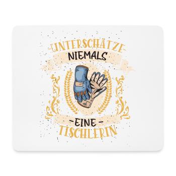 Tischlerin Geschenk Holz Lustig Beruf - Mousepad (Querformat) - Weiß - Vorne