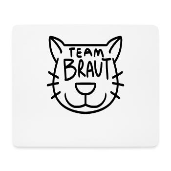Team Braut Katze - Mousepad (Querformat) - Weiß - Vorne