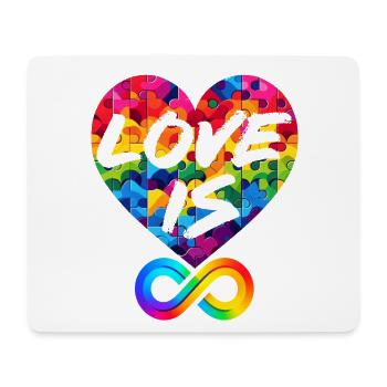 LIEBE IST UNENDLICH, LIEBESPUZZLE, LGBTQIA+ - Mousepad (Querformat) - Weiß - Vorne