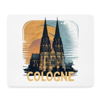 Cologne Cathedral Cologne Vintage Silhouette Cologne Skyline - Mouse Pad (horizontal) - white - Front