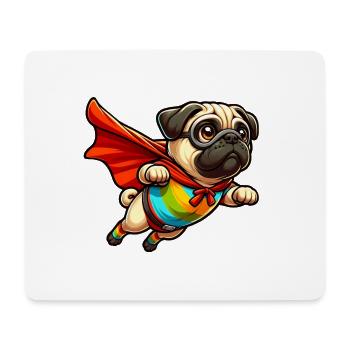Superhero Pug - Mouse Pad (horizontal) - white - Front