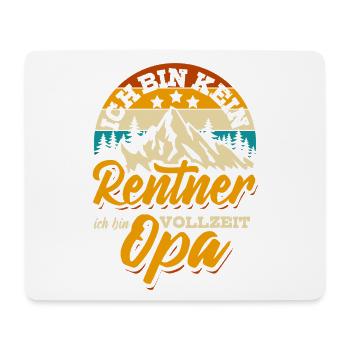 Ich bin kein Rentner ich bin Vollzeit Opa - Mousepad (Querformat) - Weiß - Vorne