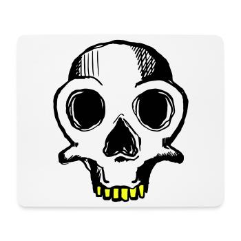Skull (dreifarbig) - Mousepad (Querformat) - Weiß - Vorne