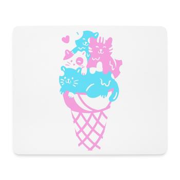 Eis Eiscreme - Mousepad (Querformat) - Weiß - Vorne