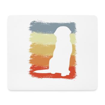 Dog Drawing Vintage Look - Mouse Pad (horizontal) - white - Front