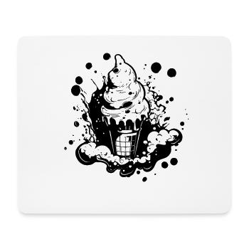 Cornet de crème glacée Dessin - Tapis de souris (format paysage) - blanc - Devant