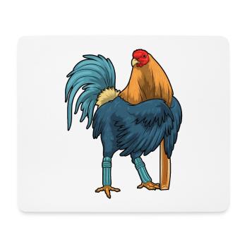 Rooster Cricket Cricket Bat - Mouse Pad (horizontal) - white - Front