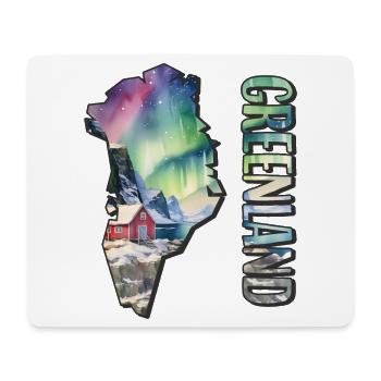 Watercolor Map Greenland - Mouse Pad (horizontal) - white - Front